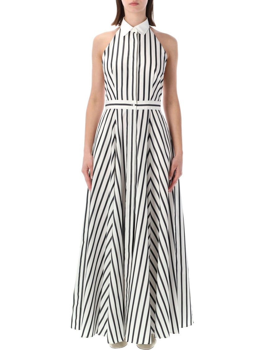 Polo Ralph Lauren Eldred Striped Cotton Halter Midi Dress
