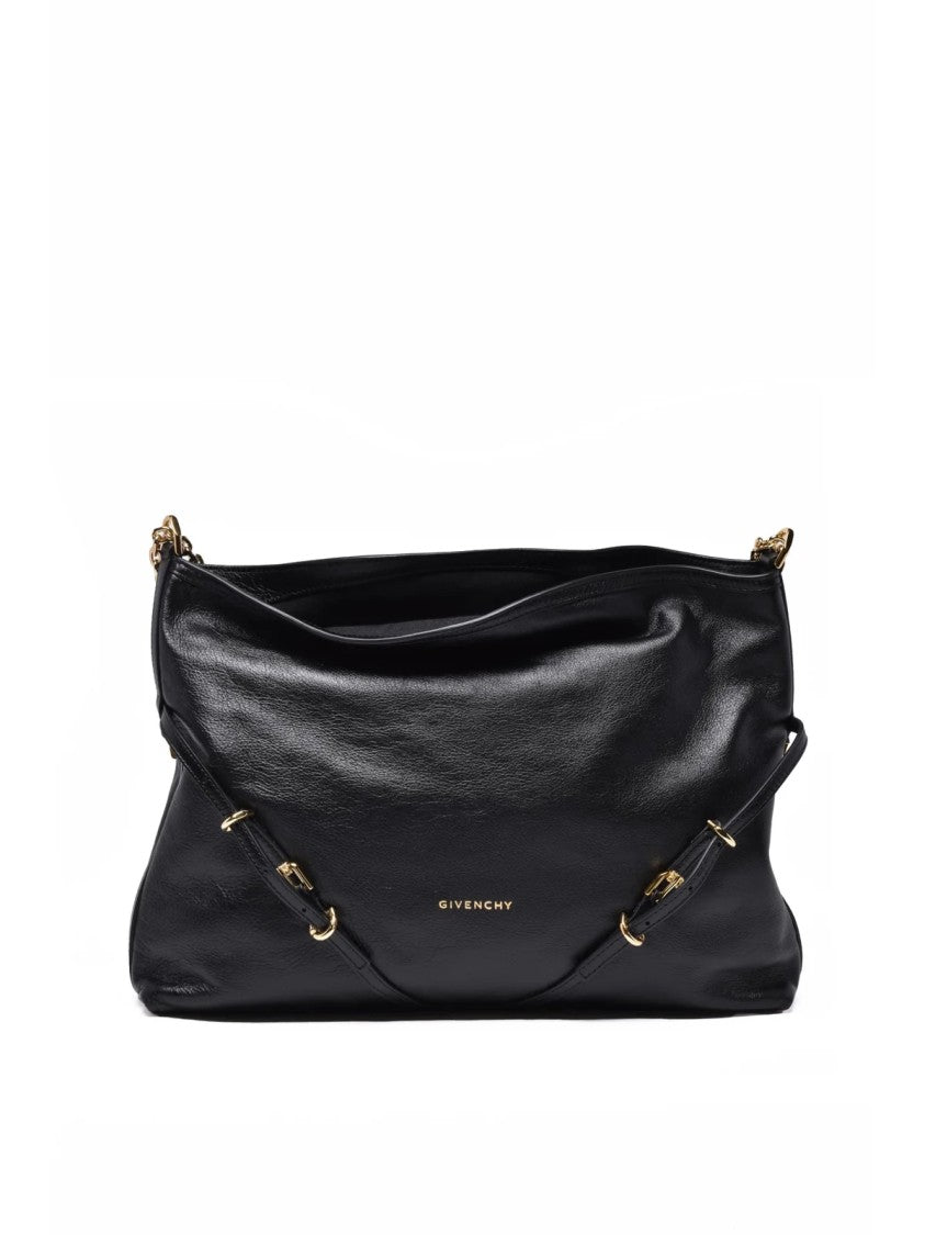 Givenchy Black Leather Voyou Shoulder Bag