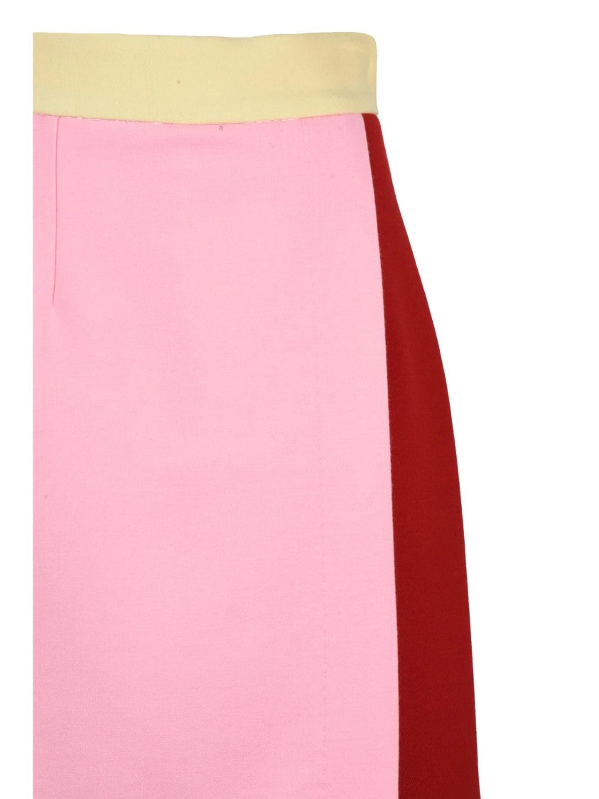 Dolce & Gabbana Color-Block A-Line Skirt With High Waist And Zip Closure