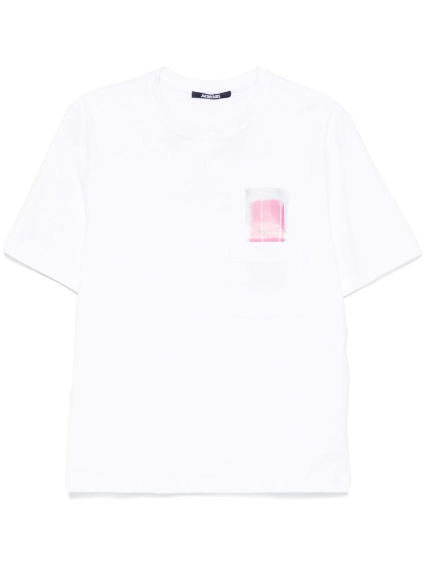 Jacquemus Minimalist White T-Shirt With Logo Detail