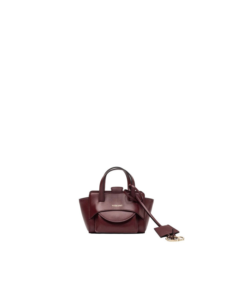 Hidesins Compact Burgundy Calf Leather Mini Handbag