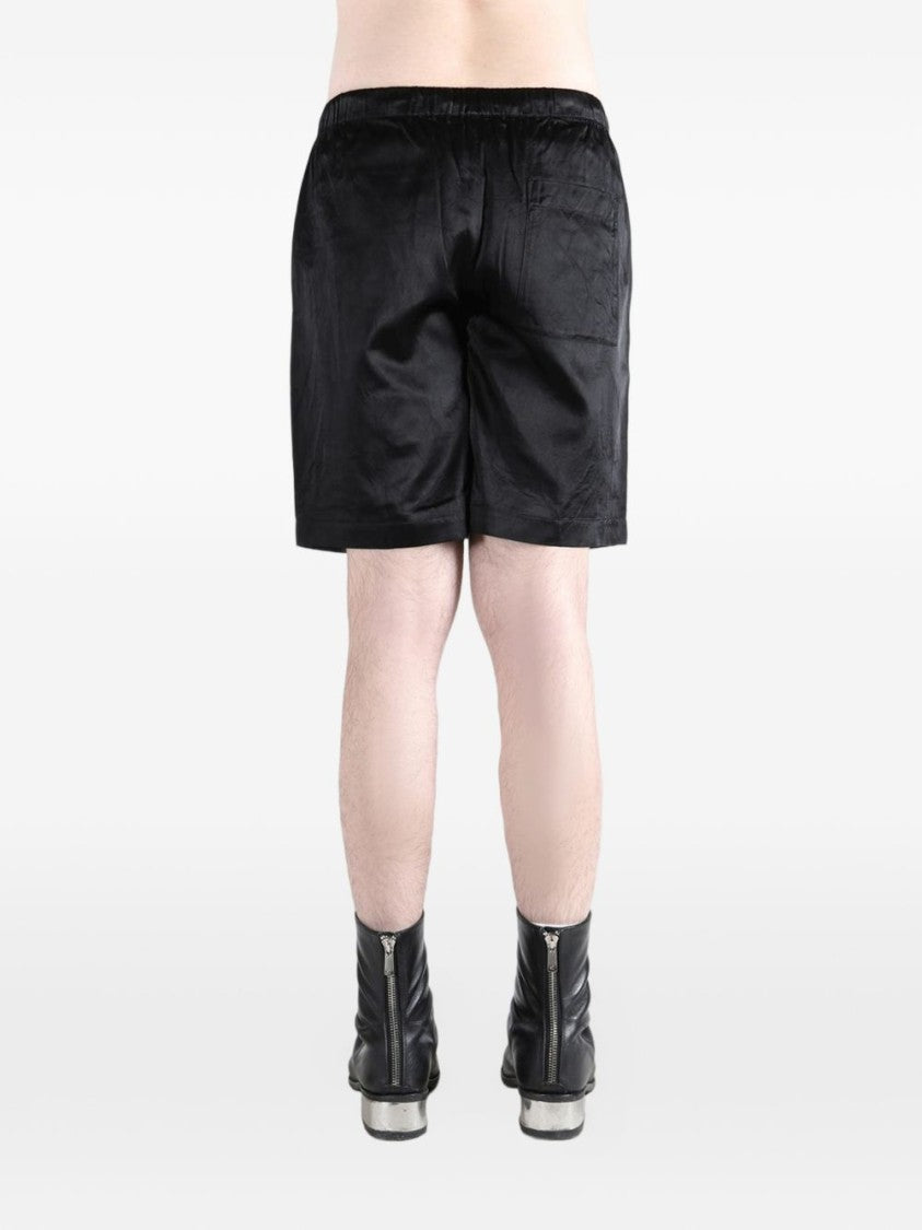 Dries Van Noten Black Drawstring Elasticated Waistband Shorts