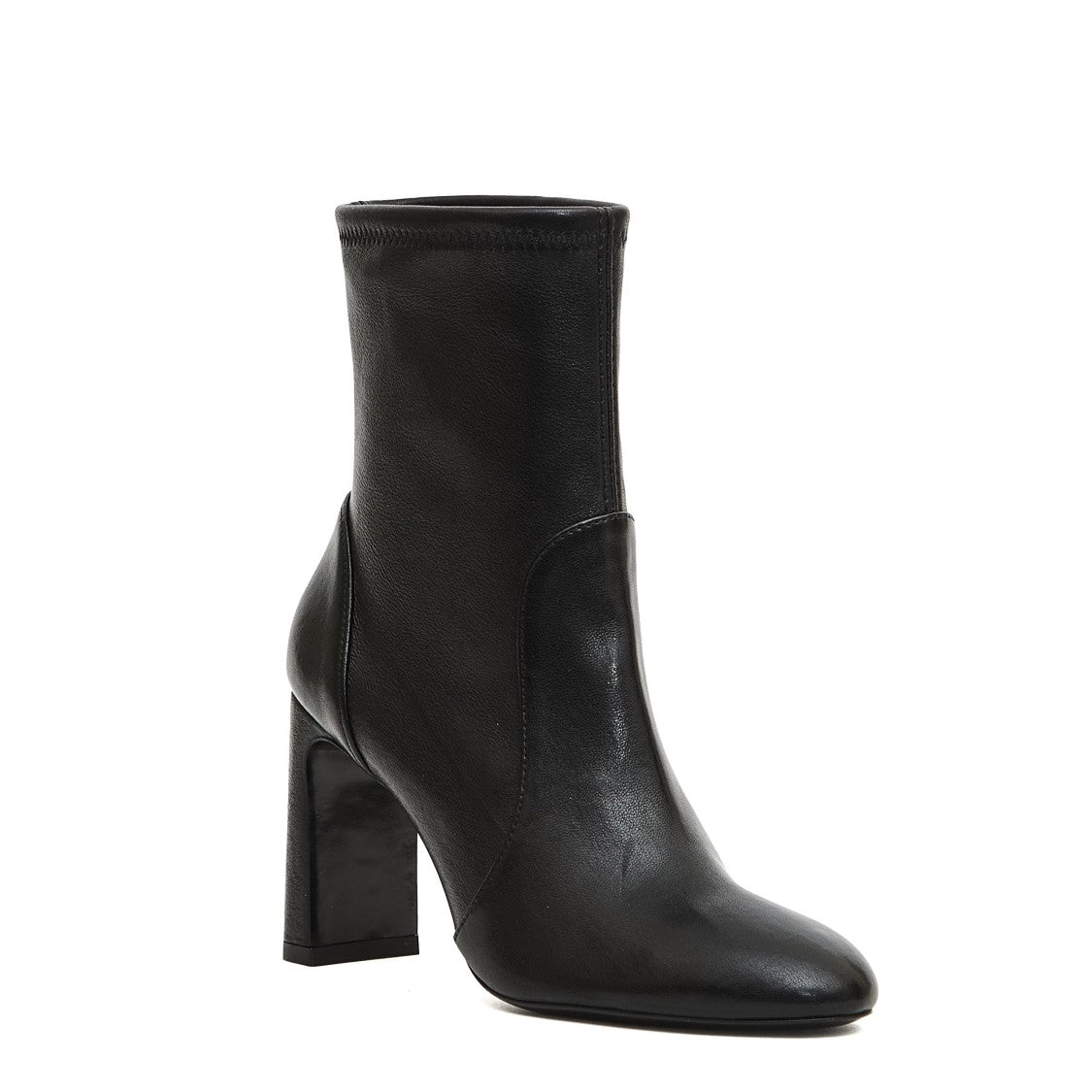 Stuart Weitzman Black Leather Ankle Boot