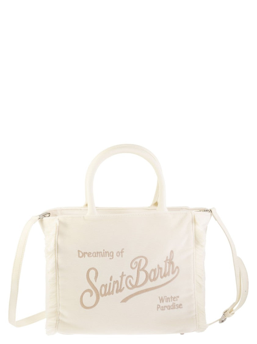 Mc2 Saint Barth Colette - Velvet Handbag With Logo