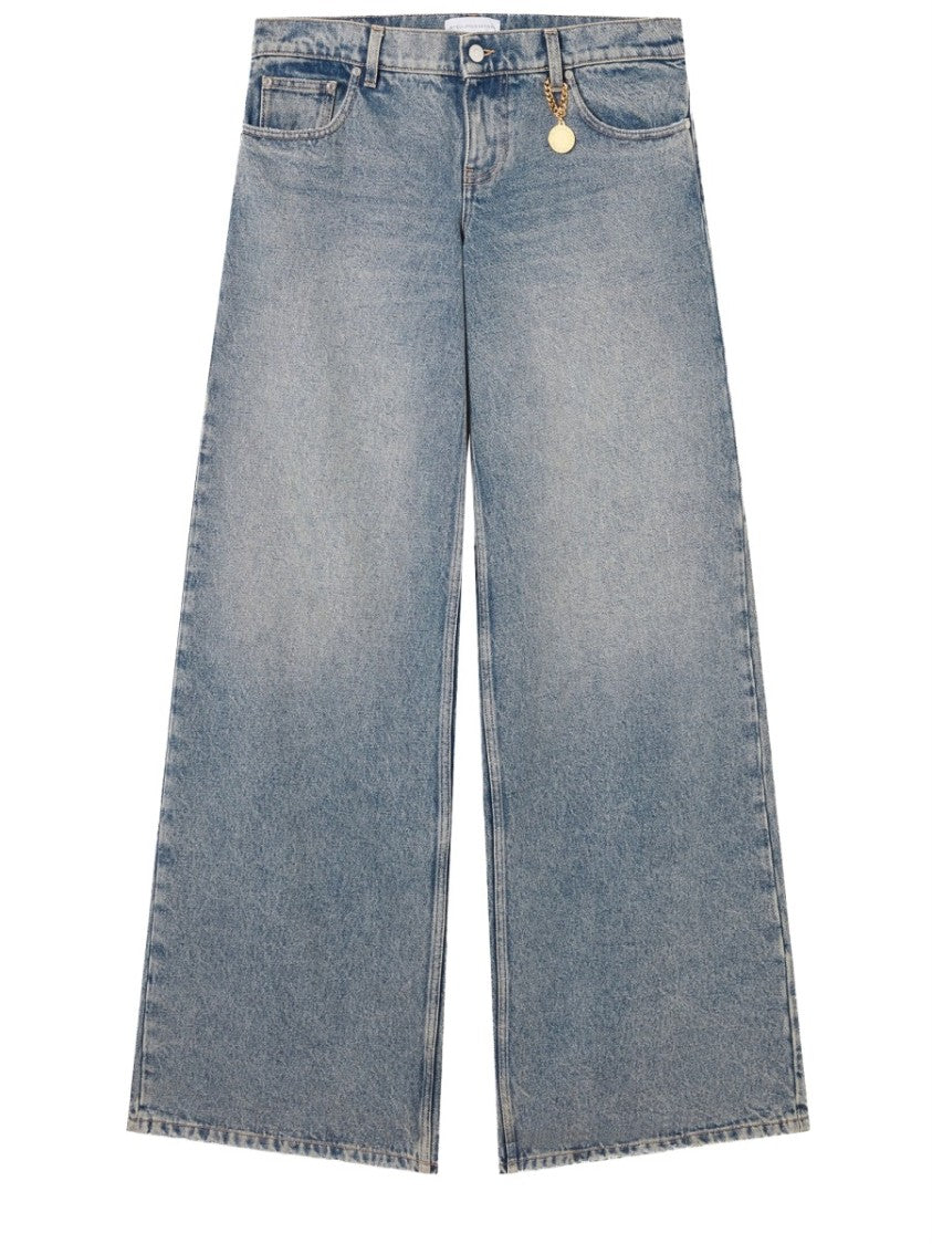 Stella Mccartney Vintage Délavé Cotton Wide-Leg Jeans