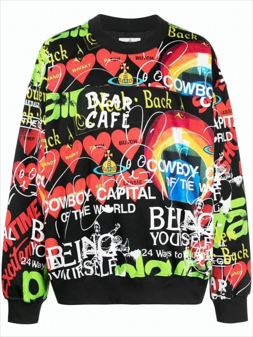Vivienne Westwood Eclectic Long-Sleeve Sweatshirt With Graffiti-Inspired Design