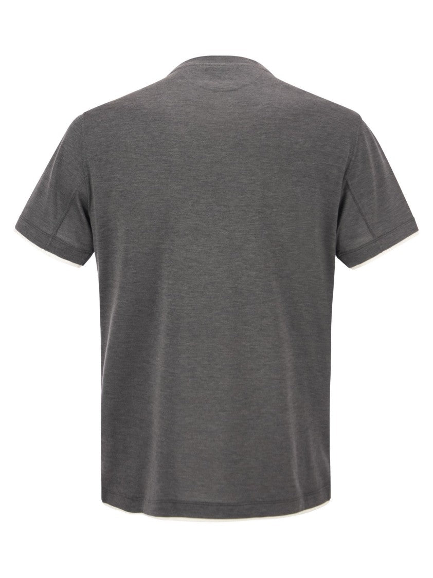 Brunello Cucinelli Silk And Cotton T-Shirt
