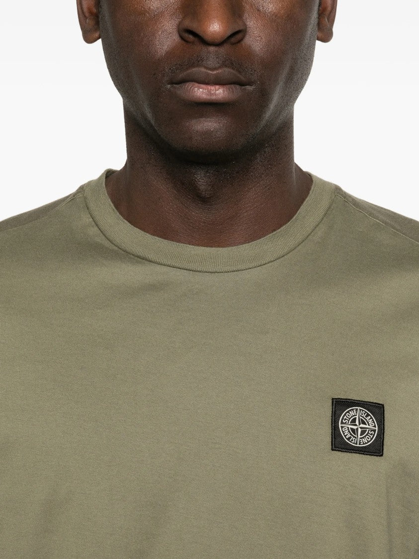 Stone Island Olive Green T-Shirt Crew Neck Tee