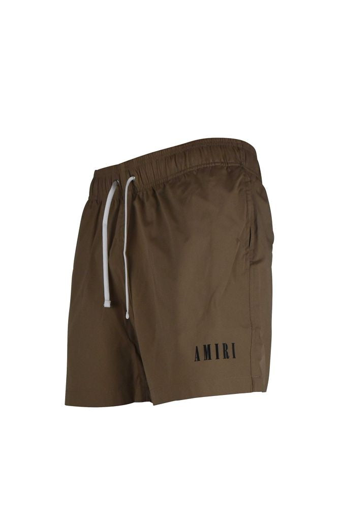 Amiri Beige Polyester And Elastane Swim Shorts