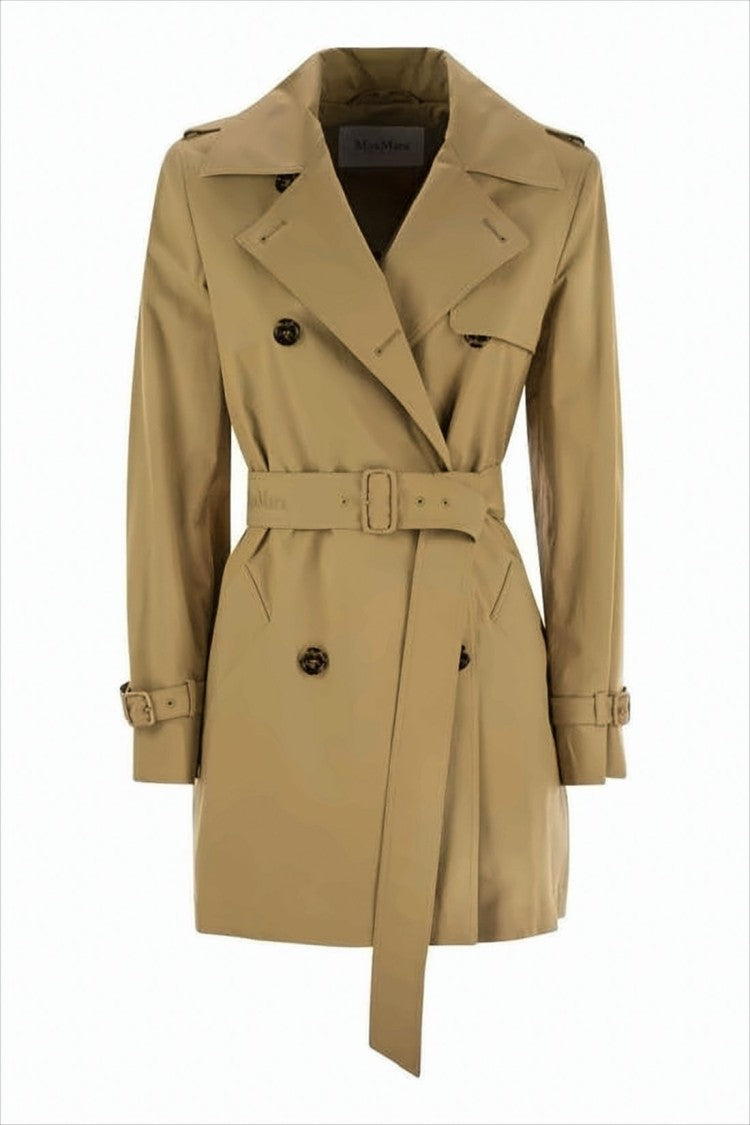 Max Mara Double-Breasted Trench Coat With Tortoiseshell Buttons