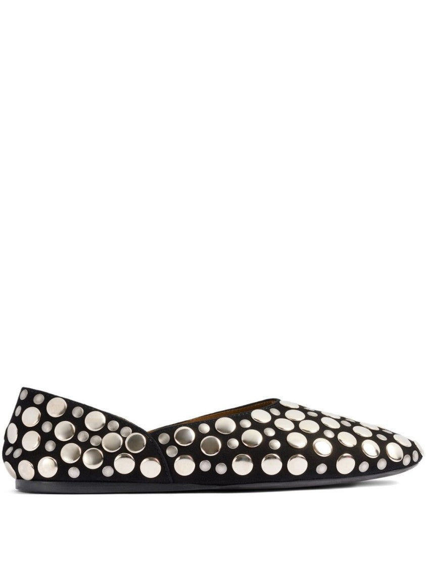 Khaite Round Toe Suede Flats