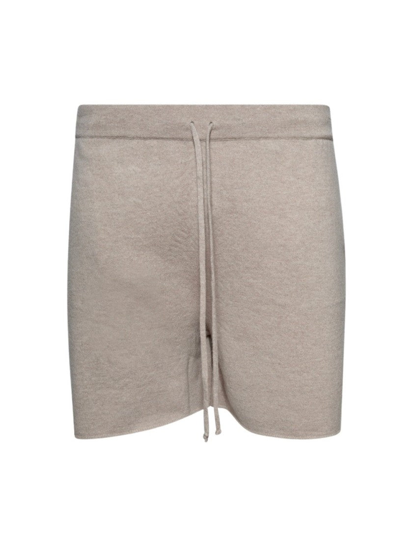 Maison Margiela Relaxed-Fit Walnut Shorts With Drawstring Waist