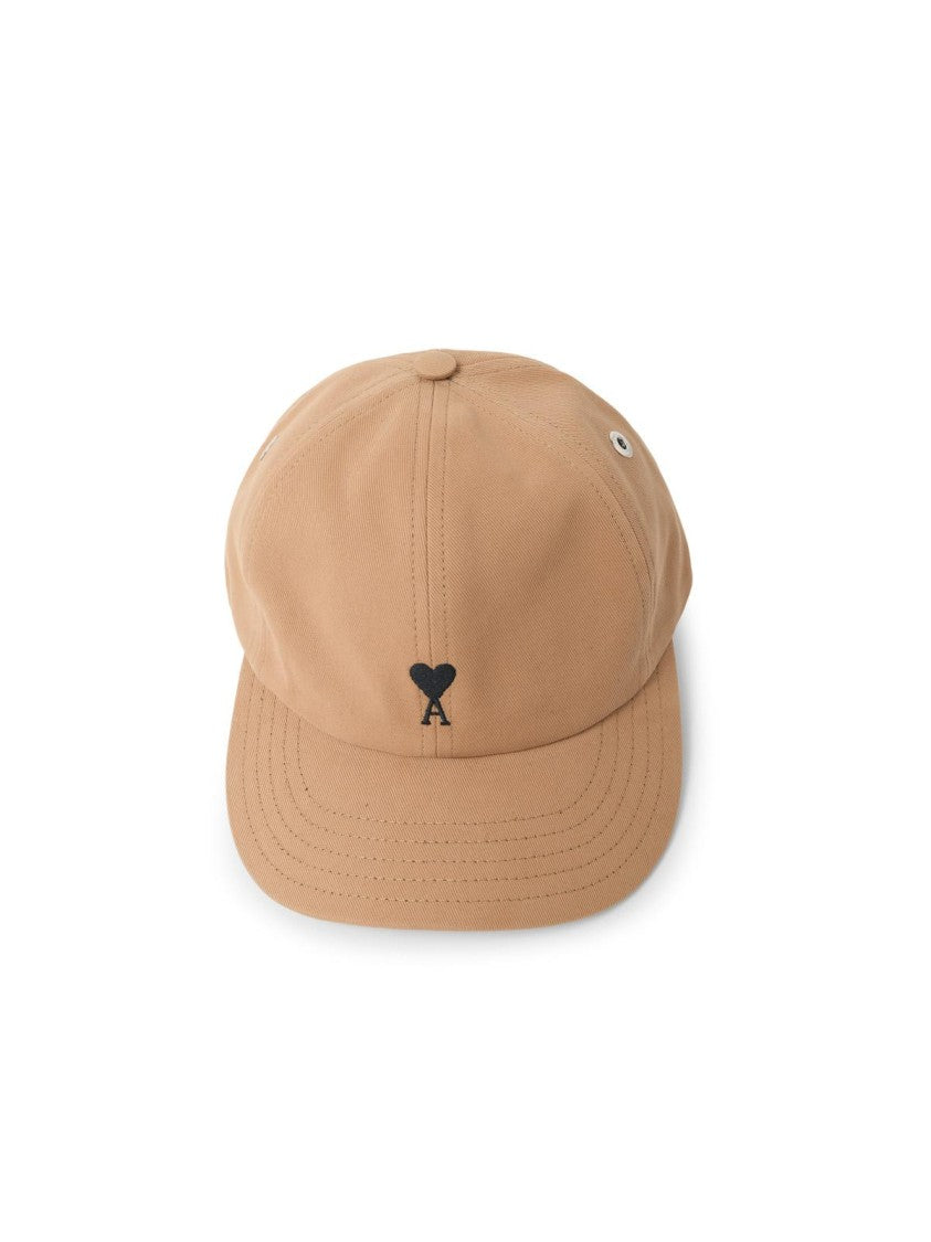 Ami Paris 'Ami De Cœur' Cap In Mastic Beige Cotton