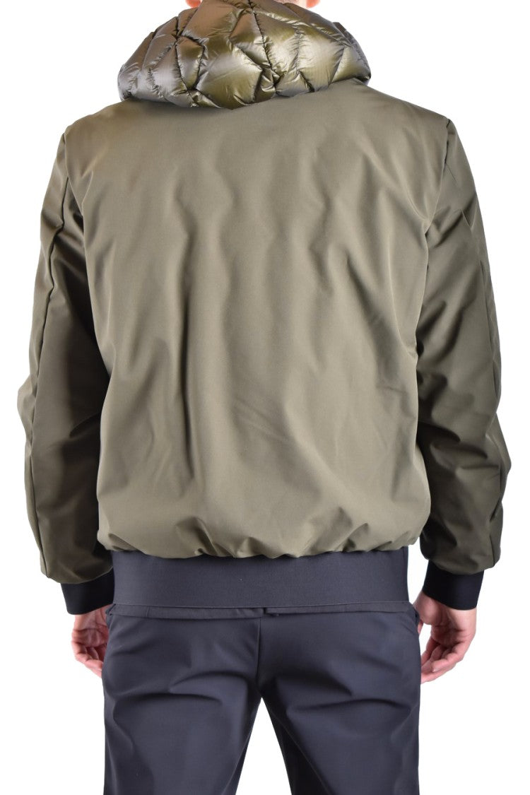 Peuterey Quilted Green Polyamide Jacket With Hood