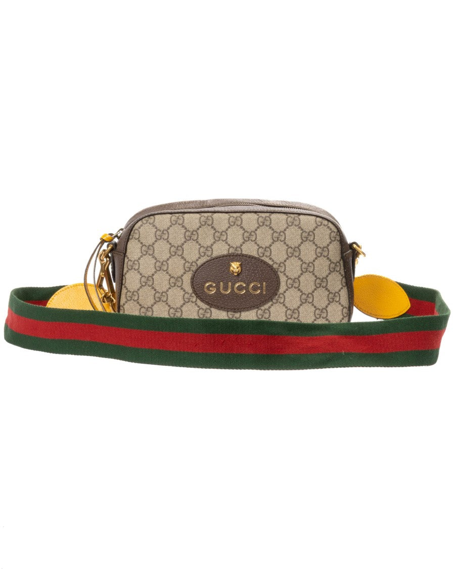 Gucci Camera Bag Medium Gg Supreme Canvas Shoulder Bag
