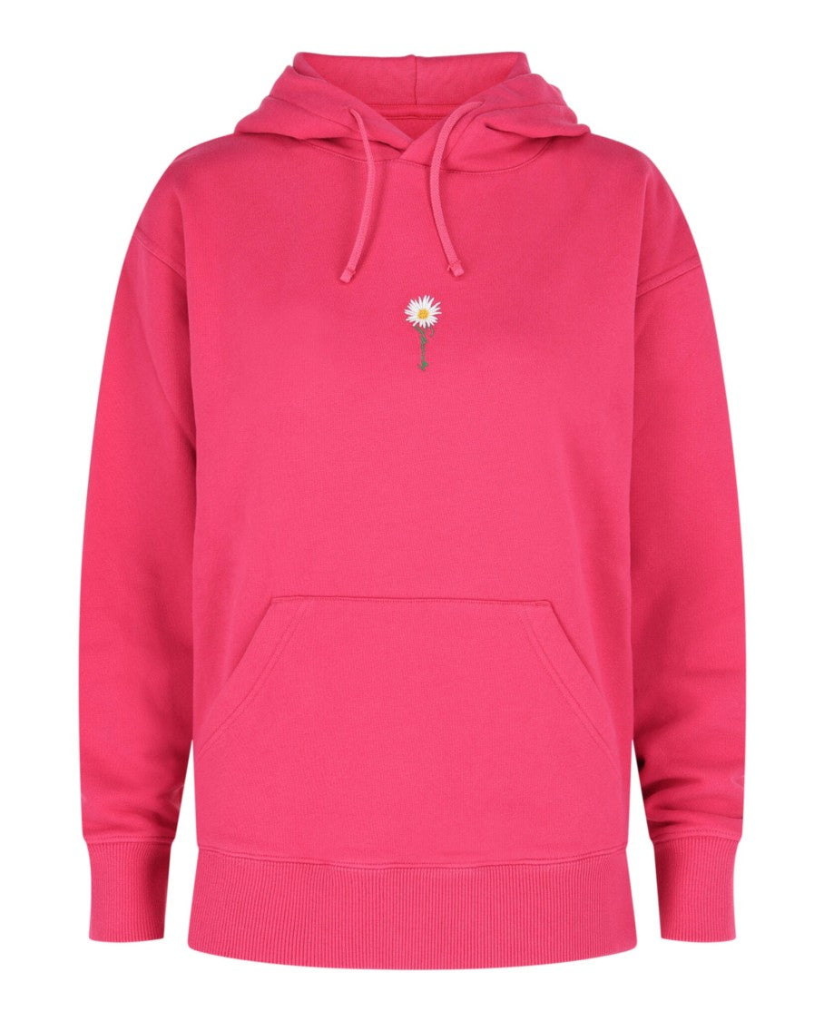 Givenchy Fitted Pink Hoodie With Embroidered Daisy Logo