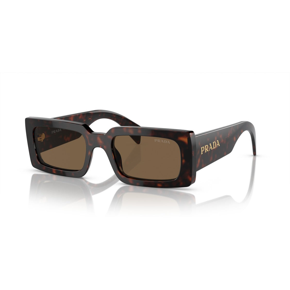 Prada 0Pr A07s Tortoiseshell Rectangular Sunglasses