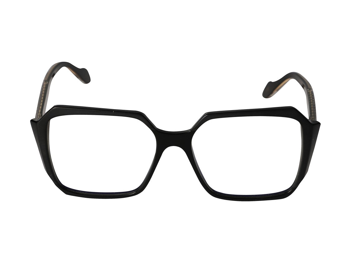 Kador Gold Lizzy Oversized Square Eyeglasses