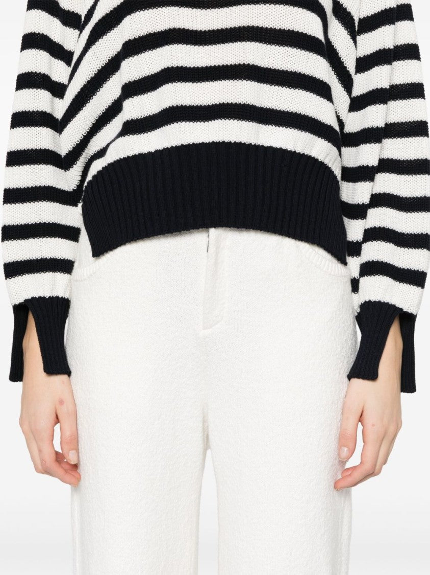 Roberto Collina Relaxed Fit Striped Knit Sweater