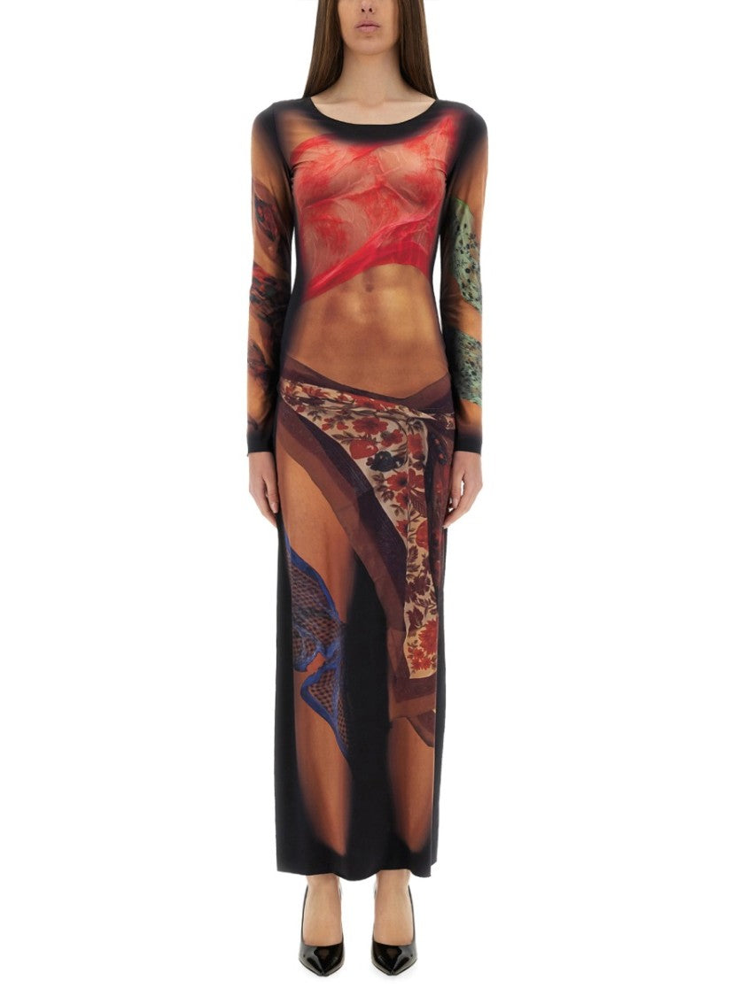 Marine Serre "Statues" Long Dress