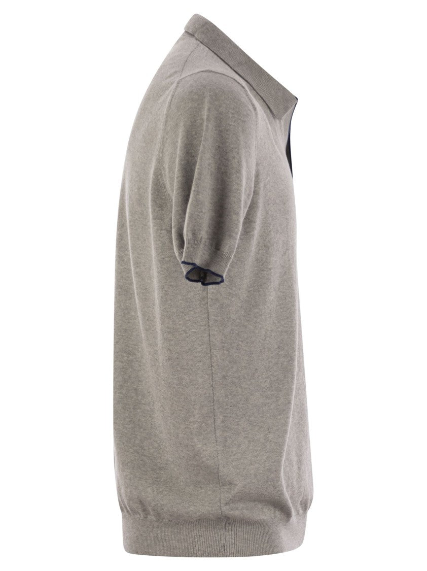 Fay Cotton Buttonless Polo Shirt