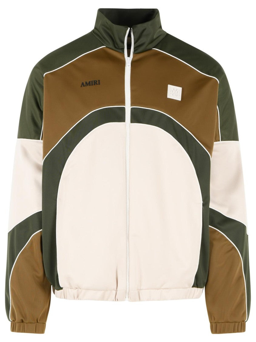 Amiri Color-Block Casual Jacket With Raised Neck And Zip Closure
