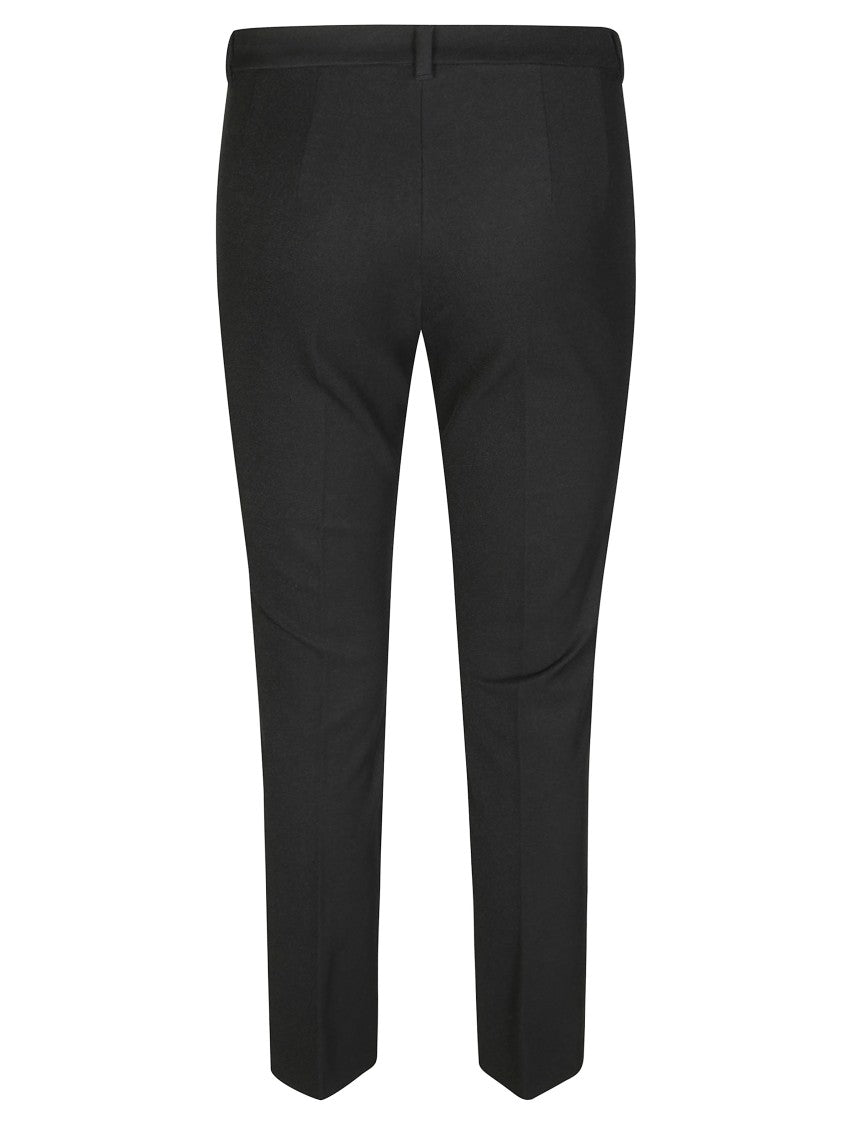 Max Mara Tailored Black Trousers With Structured Waistband And Smooth Finish
