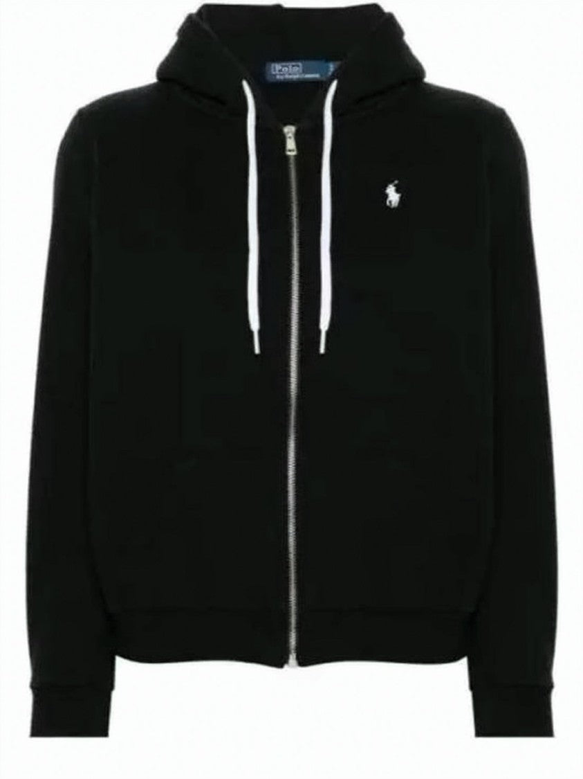 Polo Ralph Lauren Cropped Zip-Up Hoodie With Embroidered Pony Logo