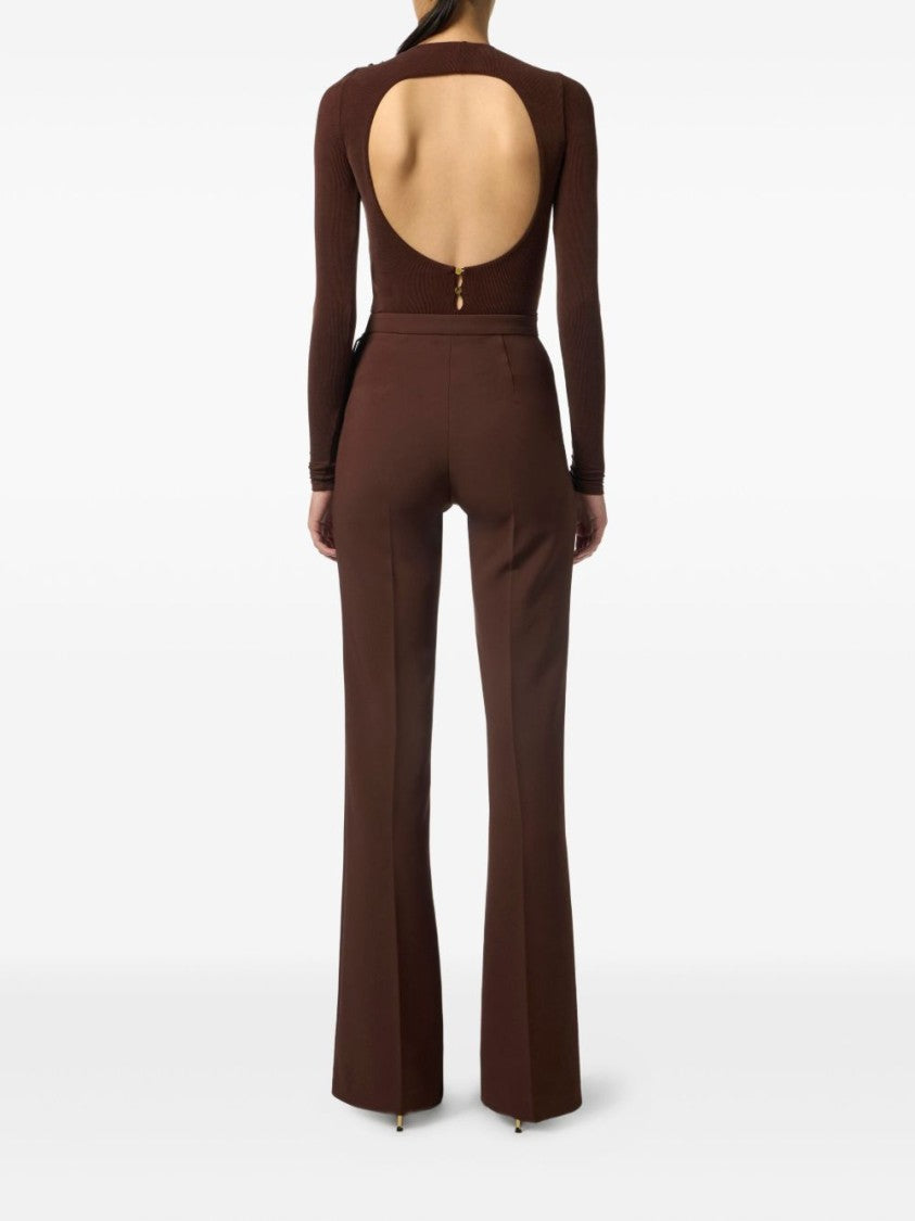 Elisabetta Franchi High-Waisted Flared Trousers