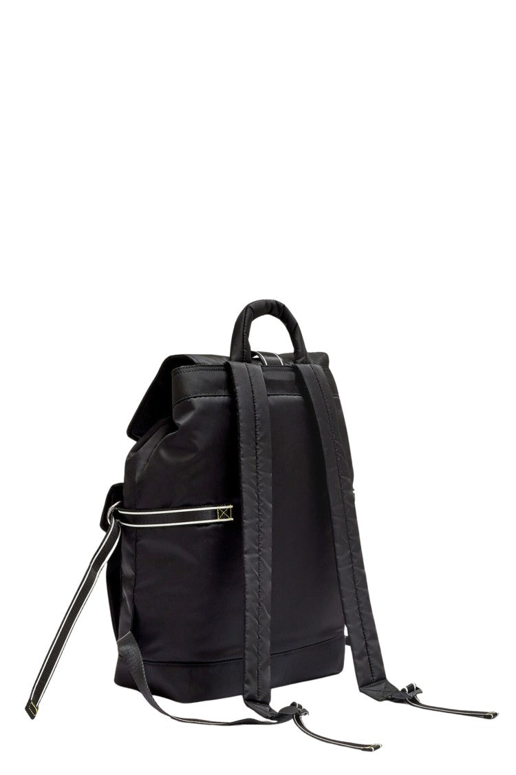 Ganni Black Re Tech Sport Flap Hook Recycled Polyamide Backpack