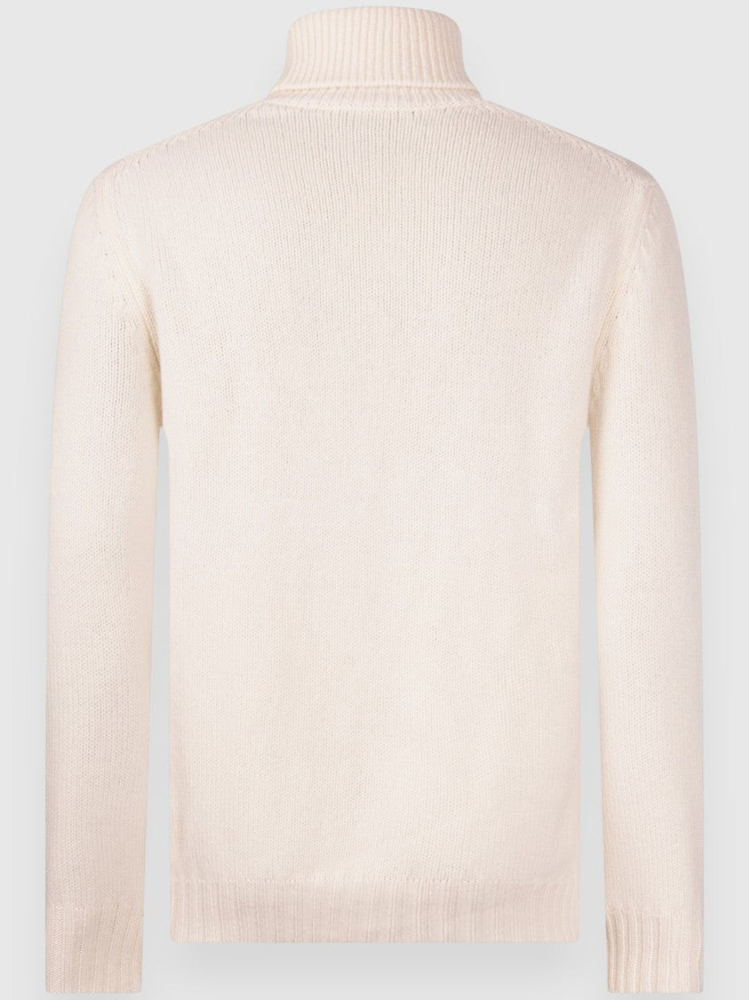 Gran Sasso Three-Ply Cable Knit Turtleneck Sweater In Super Geelong Wool