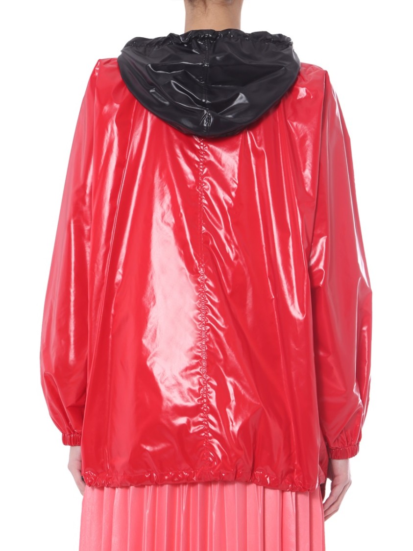 Givenchy Glossy Red Hooded Wind Jacket