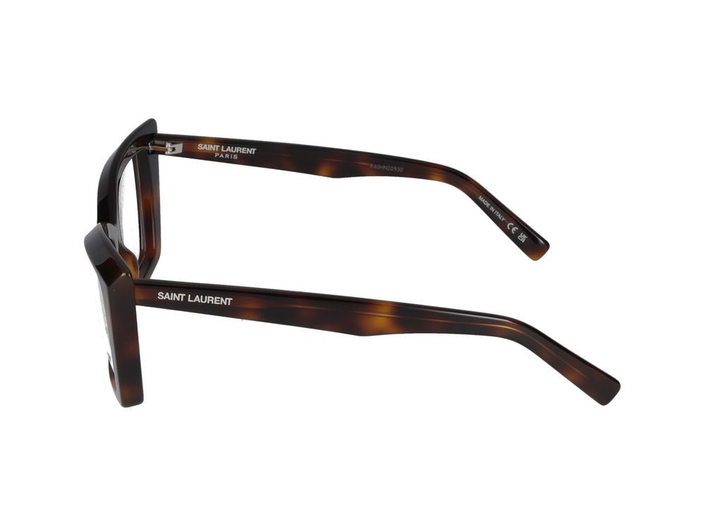 Saint Laurent Havana Tortoiseshell Acetate Frame Eyeglasses