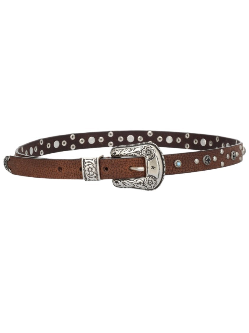 Golden Goose Slim Brown Cow Leather Belt