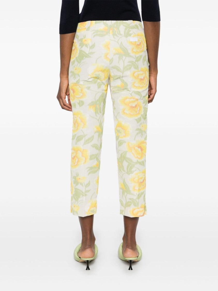 Kenzo Sunflower Yellow Cropped Tailored Trousers