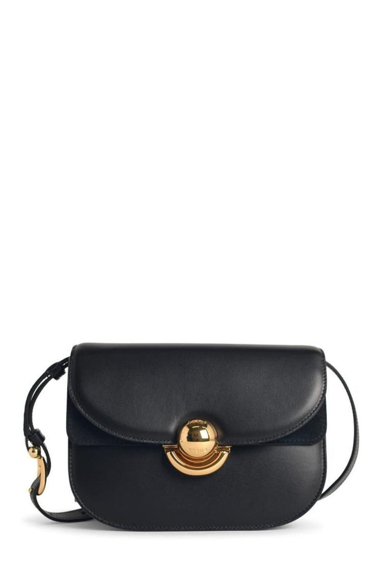 Furla Compact Black Bag With Rounded Flap