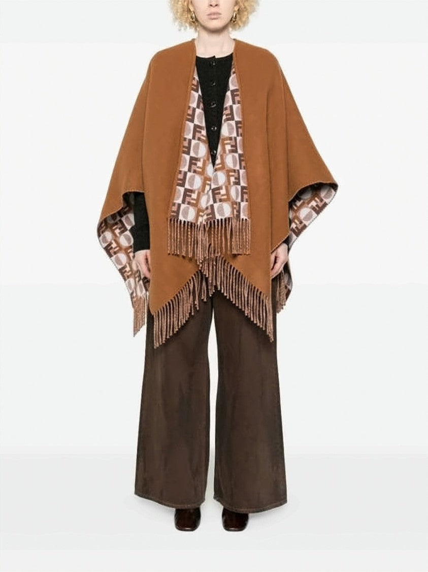Fendi Fringed Cashmere And Wool Blend Wrap