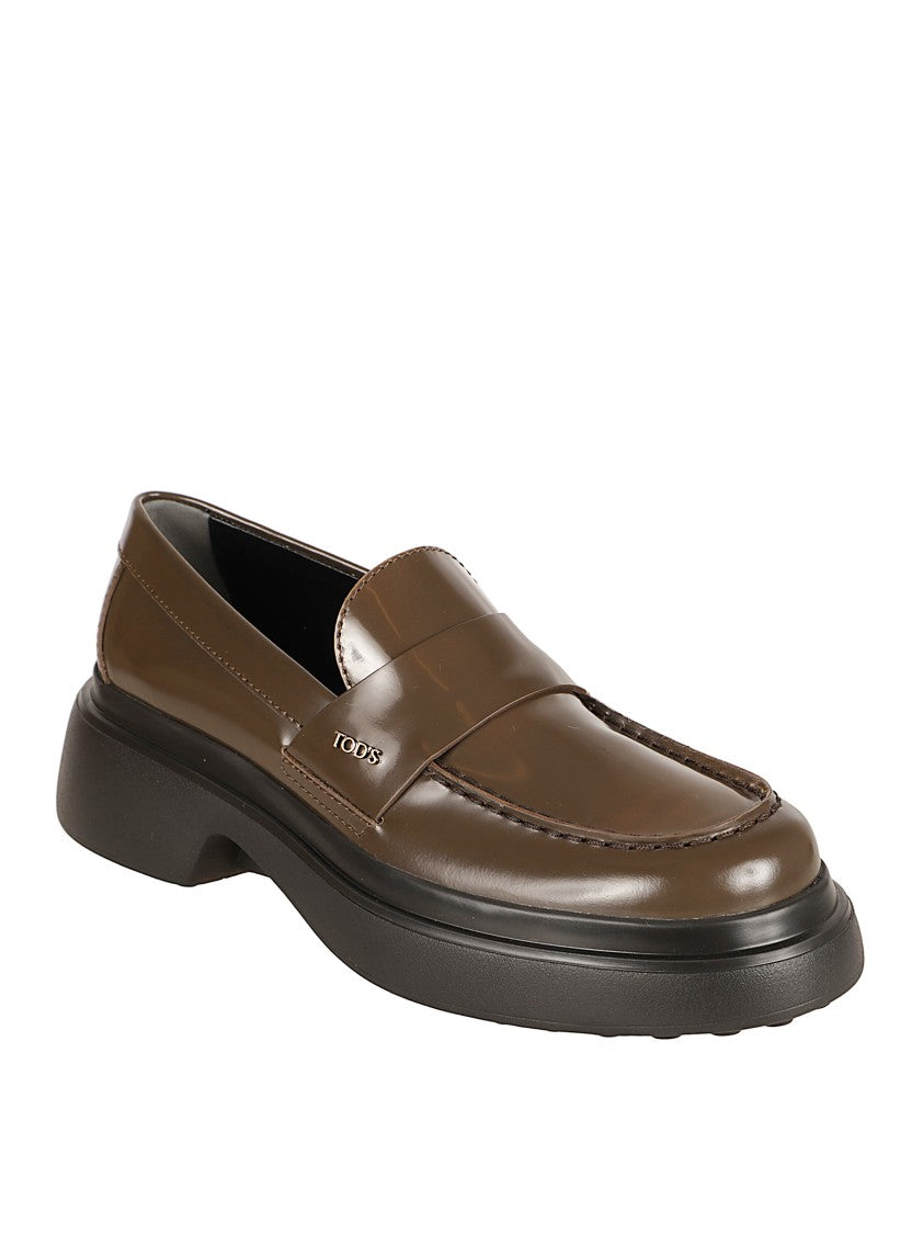 Tod's Sole Loafers In Brushed Calfskin