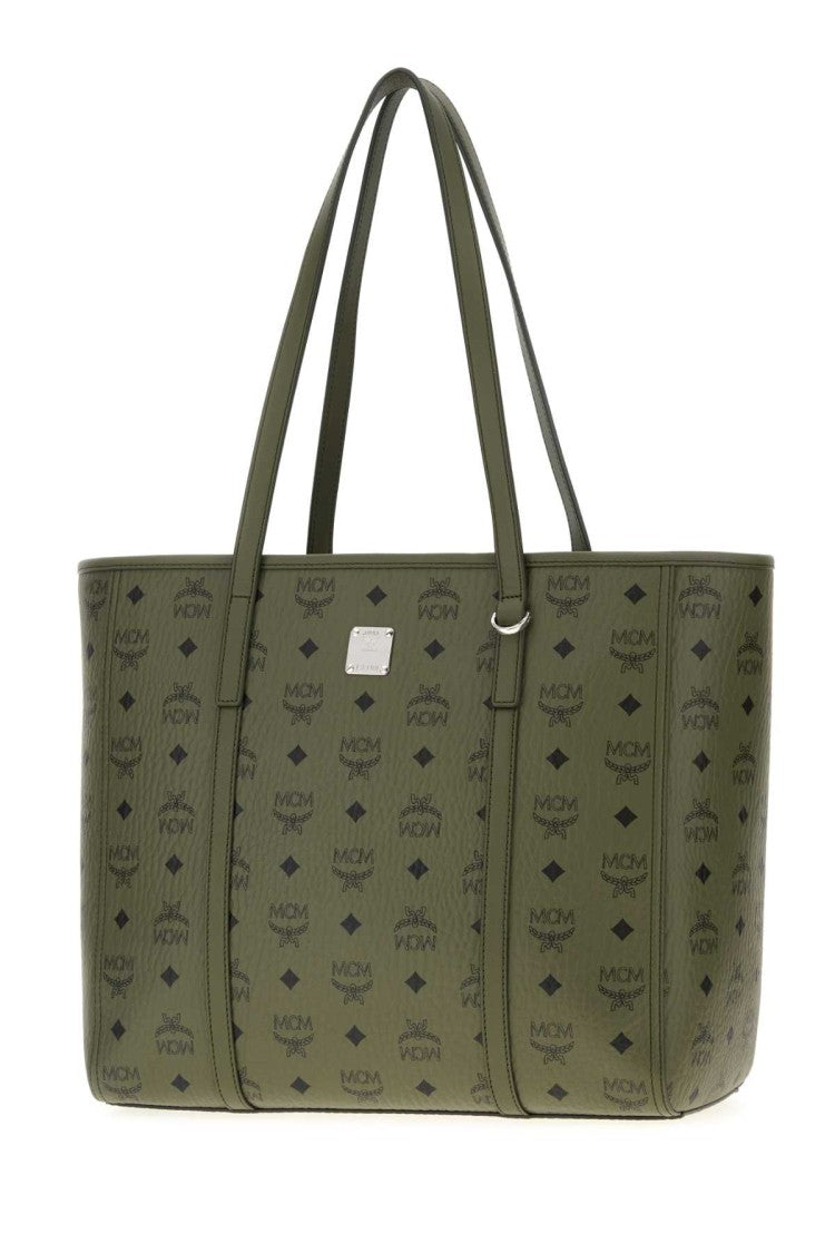 Mcm Printed Canvas Toni Shopping Bag