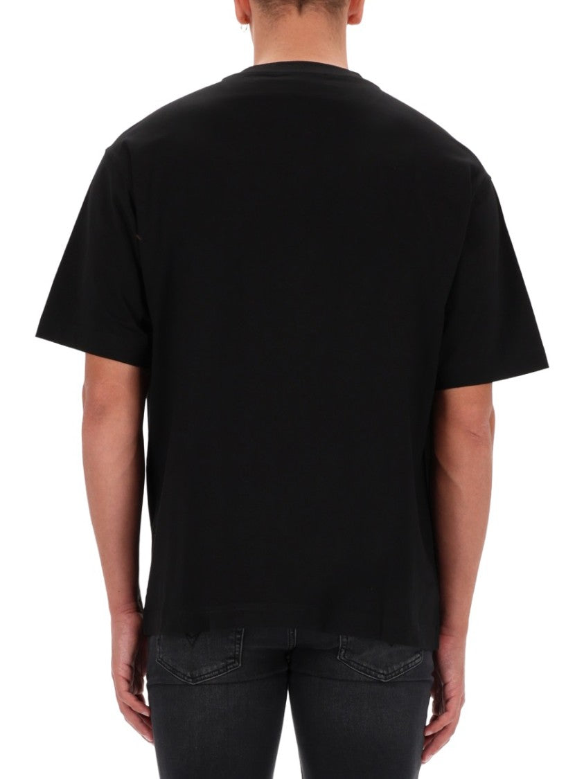 Versace Jeans Couture Black Butterfly Logo Printed T-Shirt