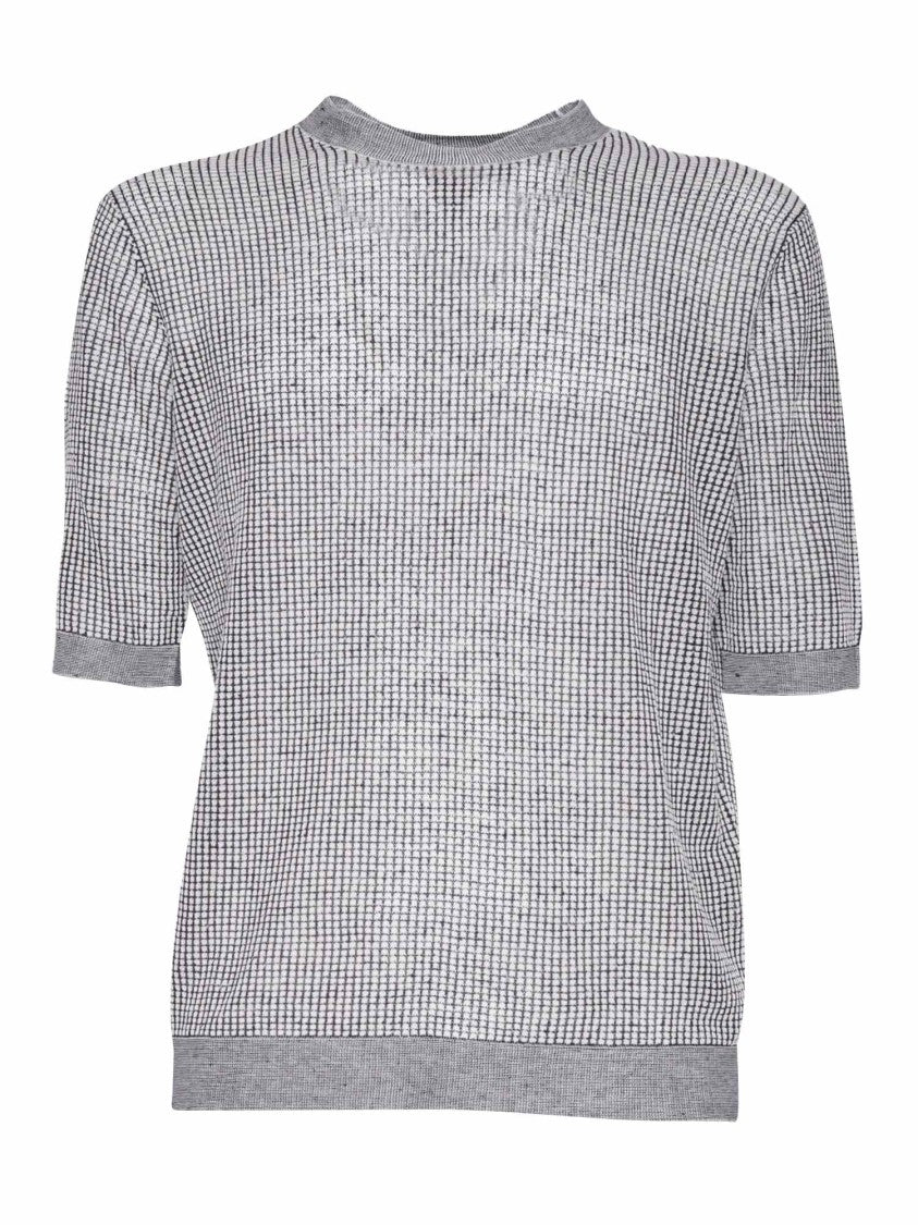 Ballantyne Textured Knit Short-Sleeved Pullover