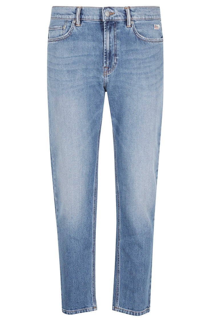 Roy Roger's Blue Five-Pocket Regular Straight-Leg Cotton-Blend Jeans