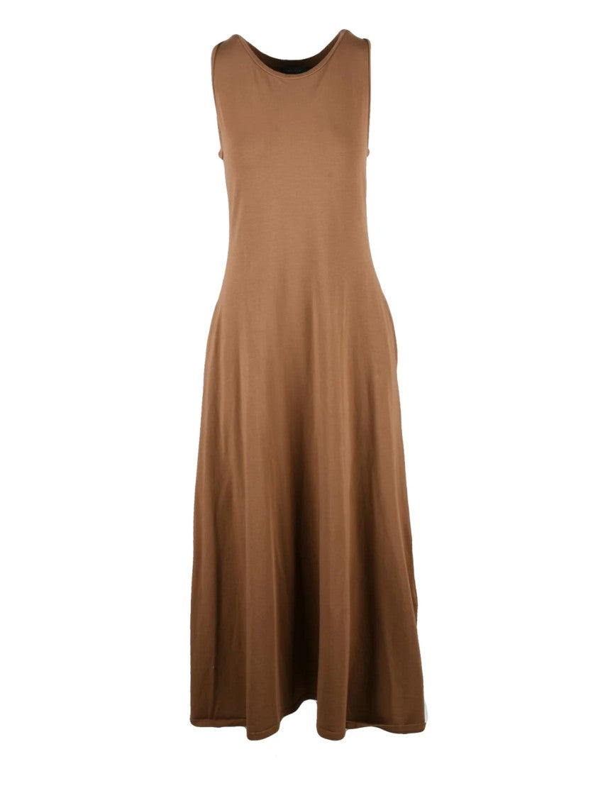 Opificio Neirami Long Jersey Dress With Sleeveless Design And Flowing Silhouette