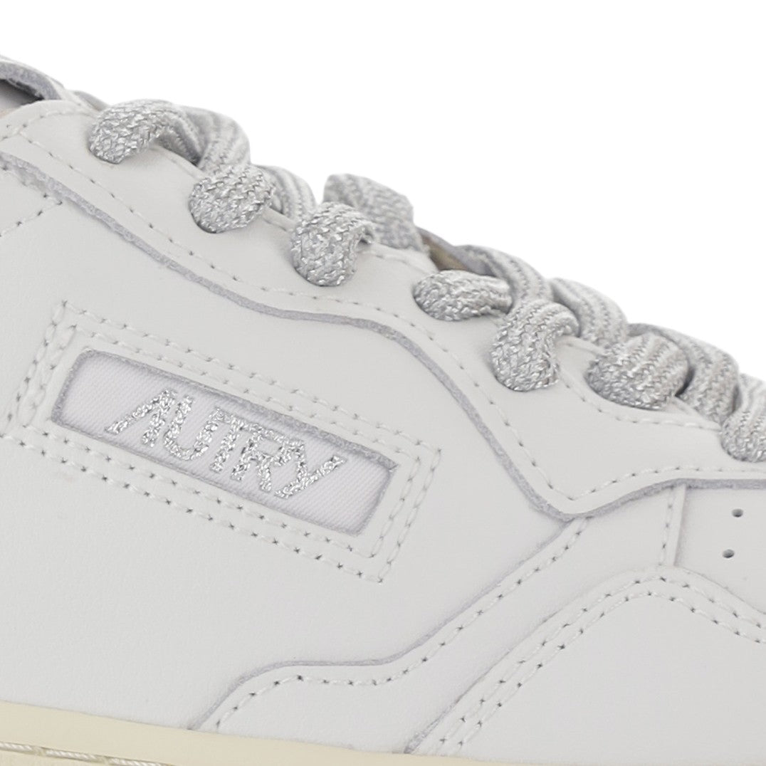Autry Perforated Leather Low Sneakers With Suede Inserts