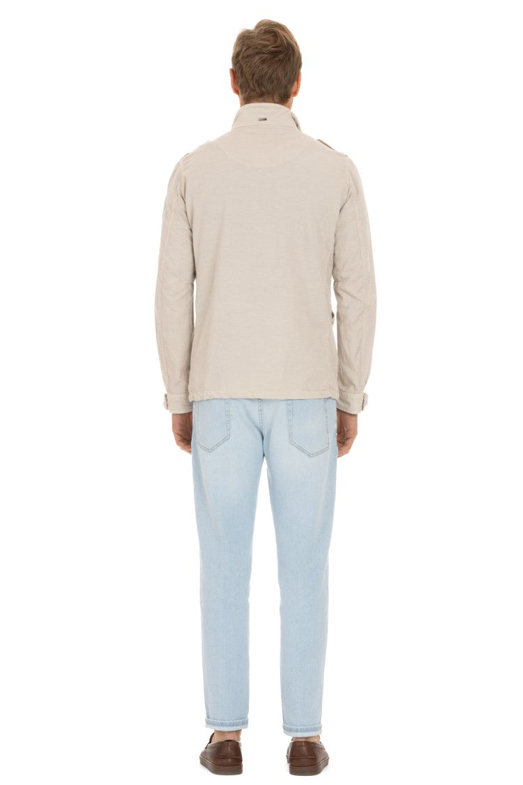 Herno Unlined Cotton-Linen Field Jacket