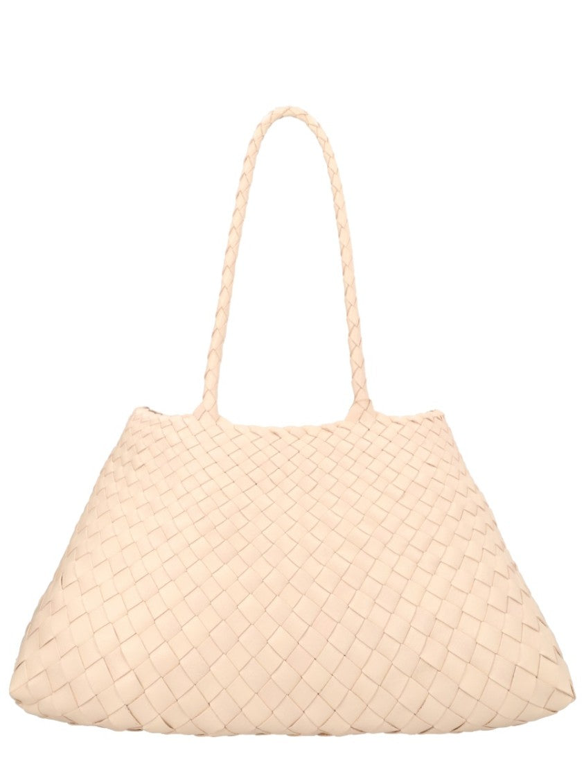 Dragon Diffusion Neutrals Santa Croce Big Woven Leather Handbag