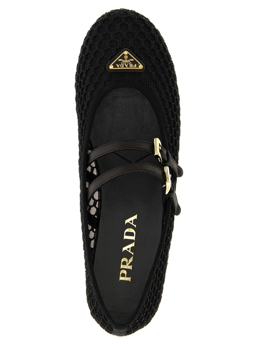 Prada Double Strap Ballet Flats