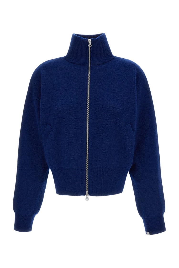 Extreme Cashmere Blue Cashmere N.385 Zip Cardigan
