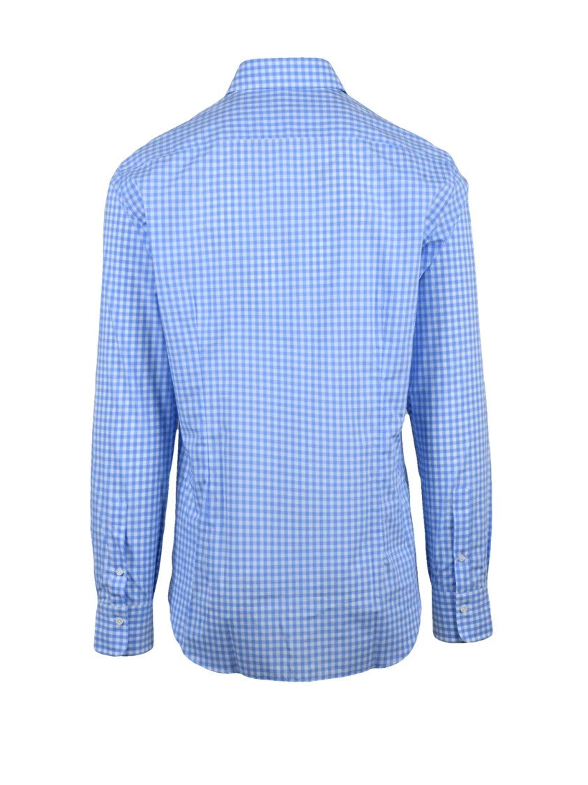 Alessandro Gherardi White Light Blue Striped Shirt