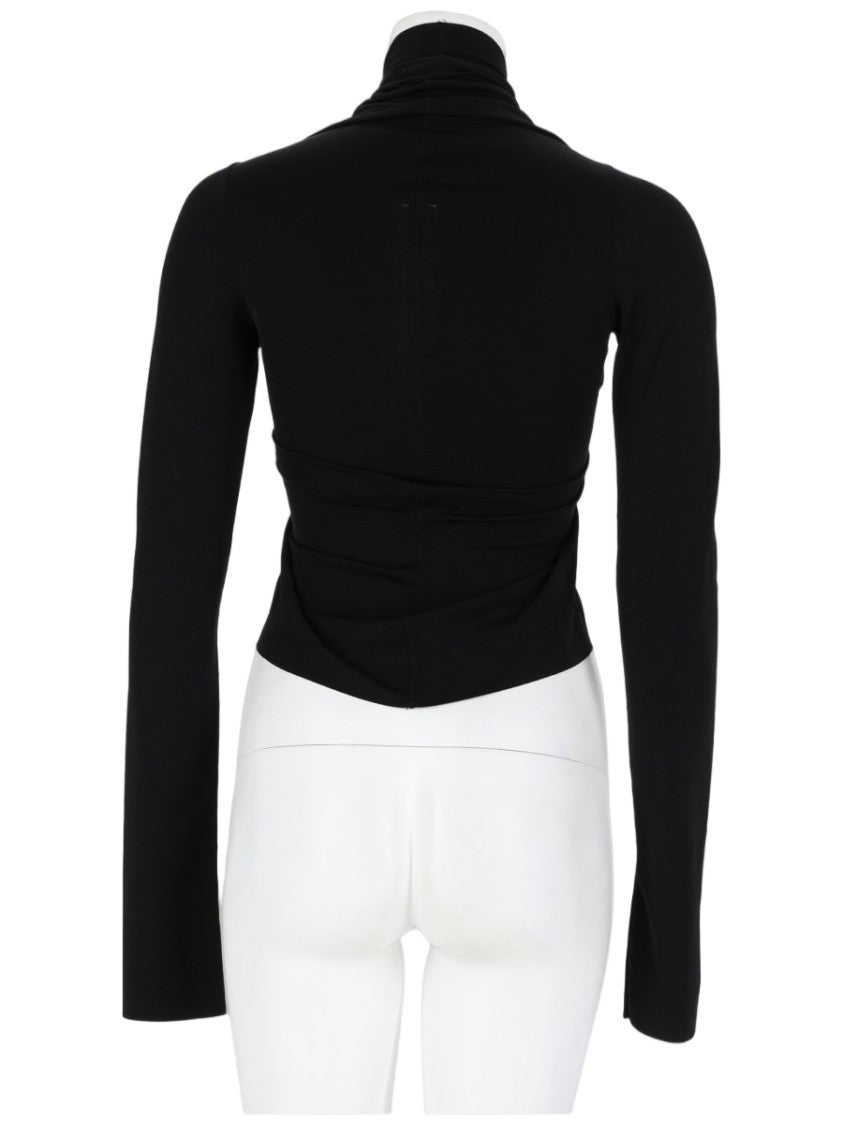 Rick Owens Allanah Twisted Front Detail Nylon-Blend Top
